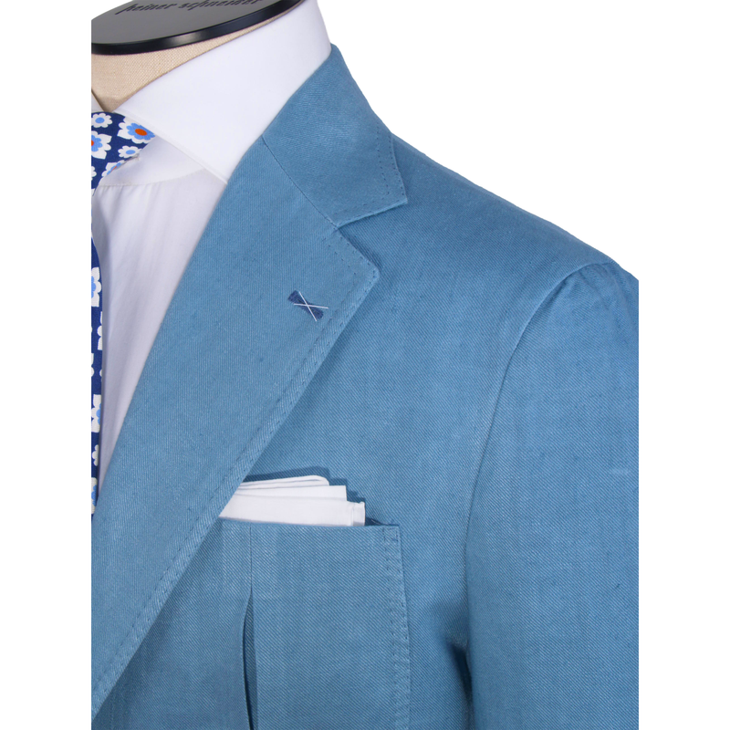 Gaiola Napoli Taubenblaues Sakko aus Hanf