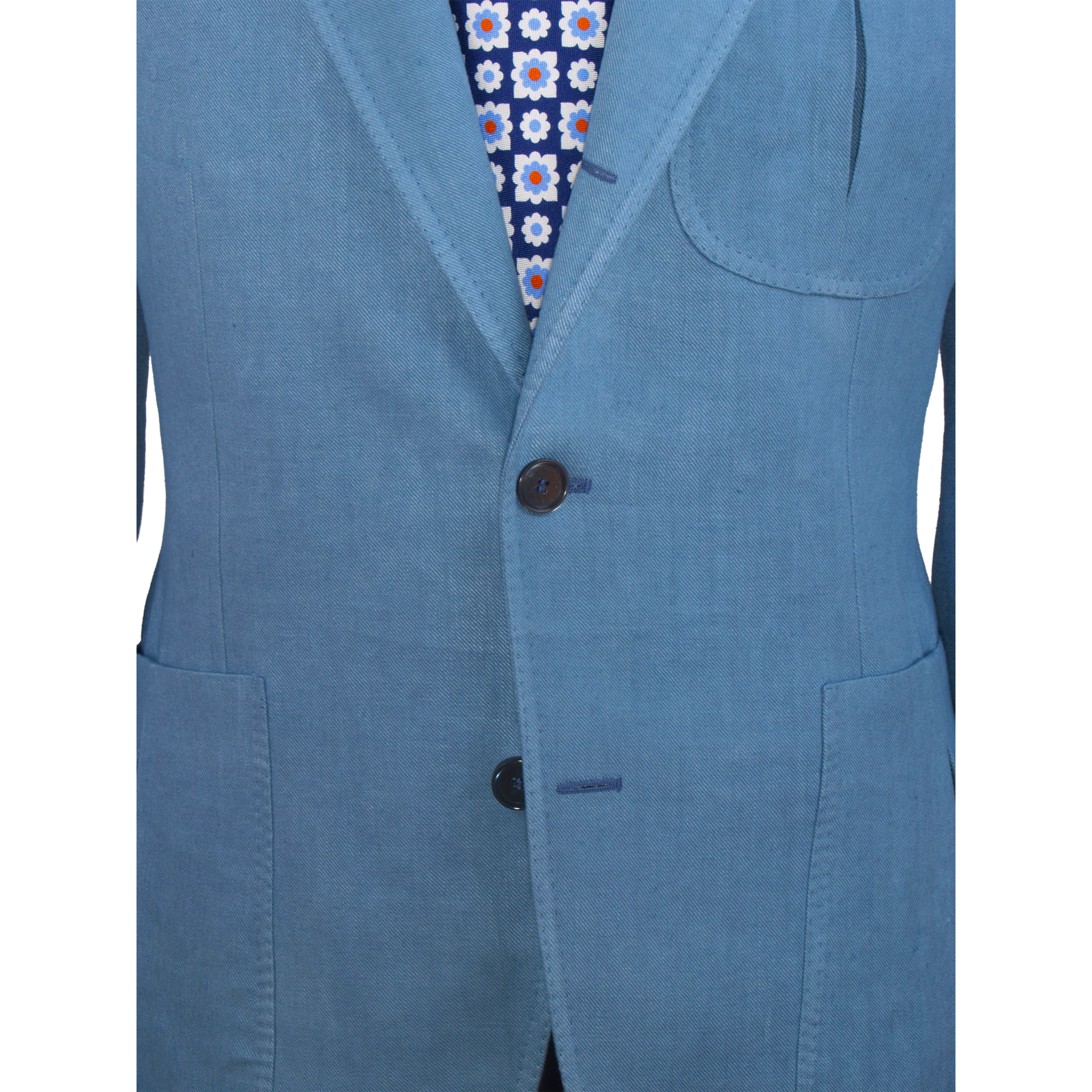 Gaiola Napoli Taubenblaues Sakko aus Hanf