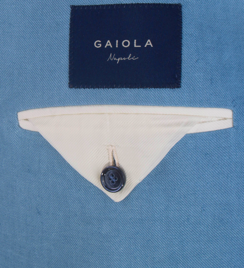 Gaiola Napoli Taubenblaues Sakko aus Hanf