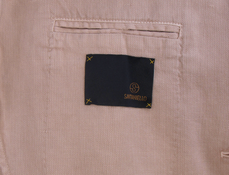 Santaniello Baumwolle Ramie Leinen Sommersakko in Beige