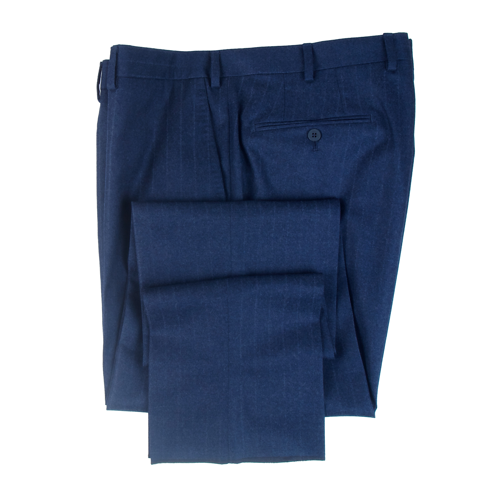 Gaiola Napoli Blauer Flanell Anzug mit feinen Kreidestreifen