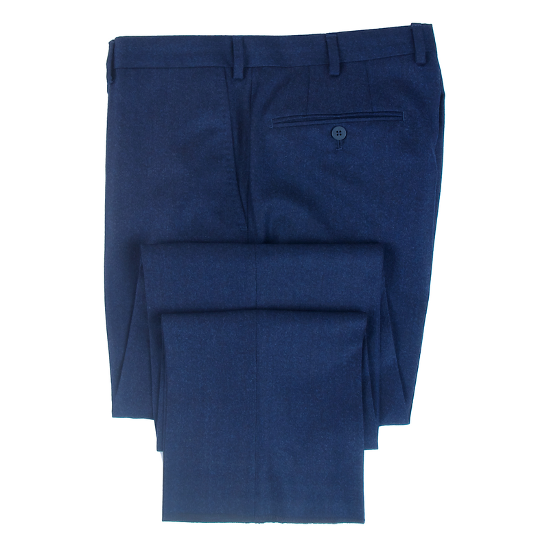 Gaiola Napoli Winter Flanell Anzug in Blau mit feinstem Pinpoint Muster
