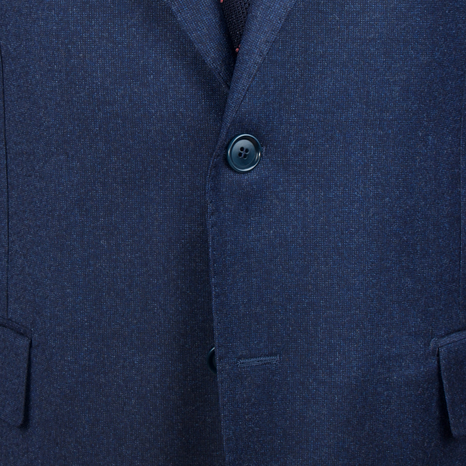 Gaiola Napoli Winter Flanell Anzug in Blau mit feinstem Pinpoint Muster