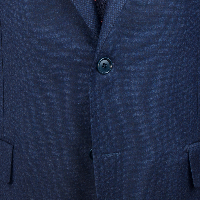 Gaiola Napoli Winter Flanell Anzug in Blau mit feinstem Pinpoint Muster