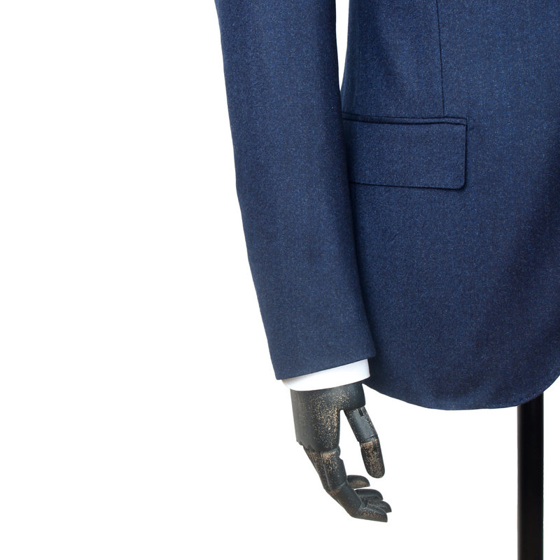 Gaiola Napoli Winter Flanell Anzug in Blau mit feinstem Pinpoint Muster