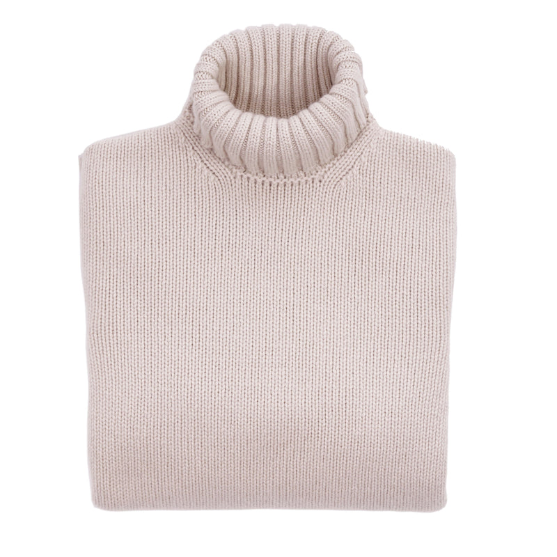 Drumohr Hellbeige Kaschmir Rollkragenpullover