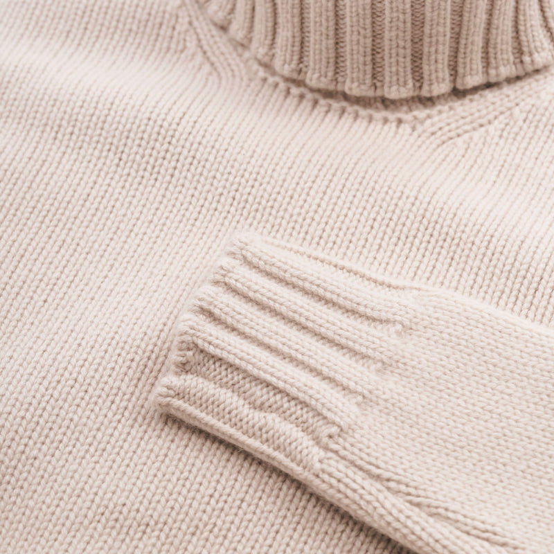 Drumohr Hellbeige Kaschmir Rollkragenpullover