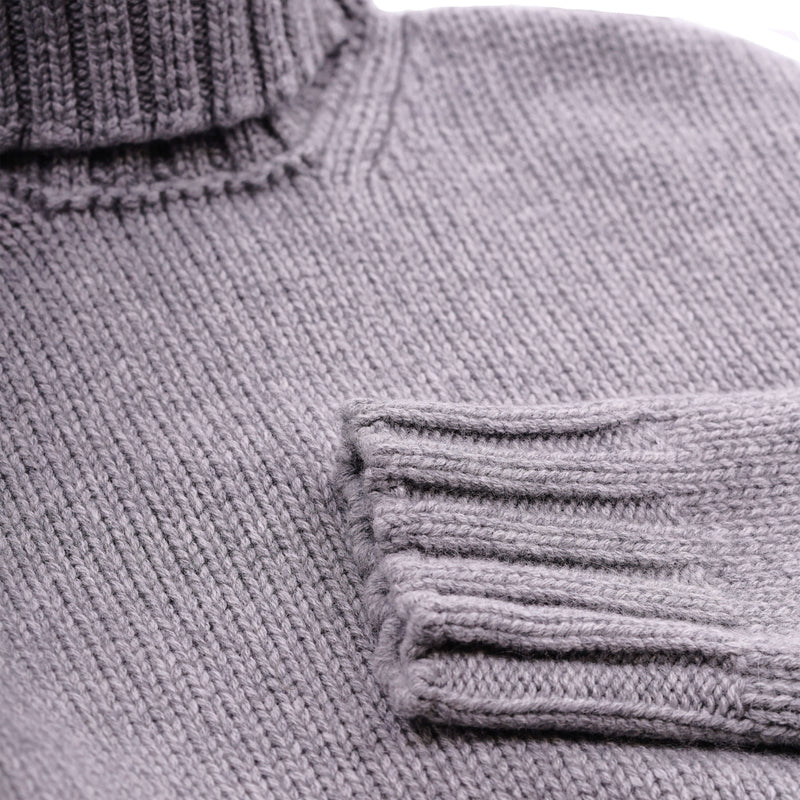 Drumohr Grau Kaschmir Rollkragenpullover