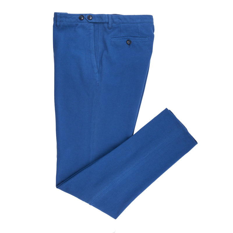 GTA Pantaloni strukturierte Baumwollhose Blau