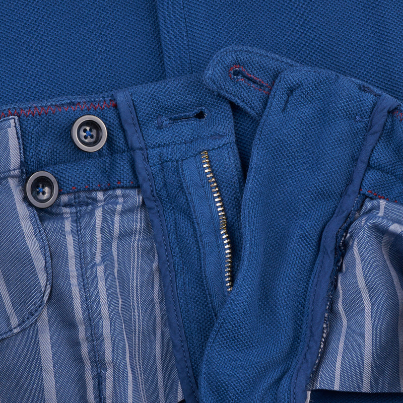 GTA Pantaloni strukturierte Baumwollhose Blau