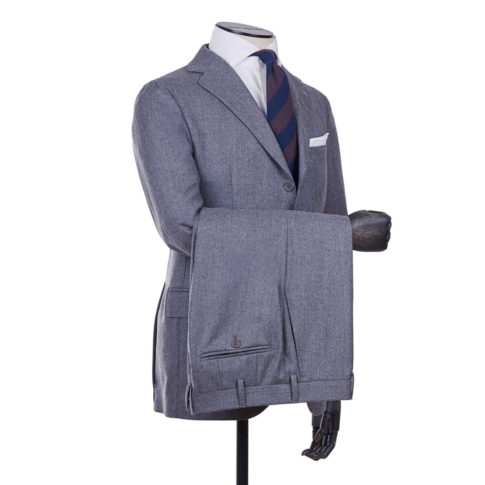 Gaiola Napoli Grauer Winter Flanell Anzug