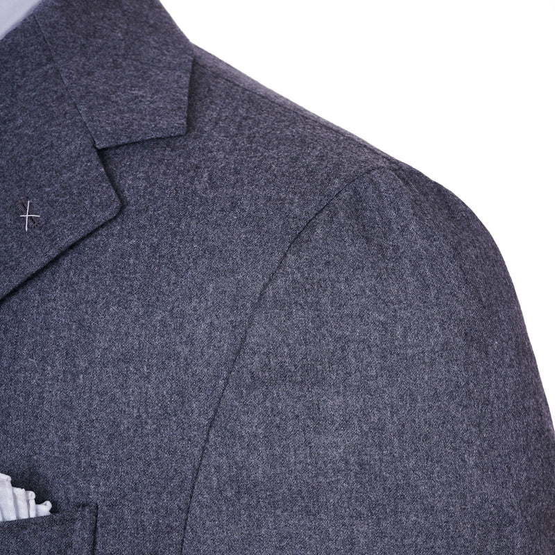 Gaiola Napoli Grauer Winter Flanell Anzug