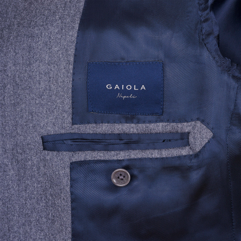 Gaiola Napoli Grauer Winter Flanell Anzug