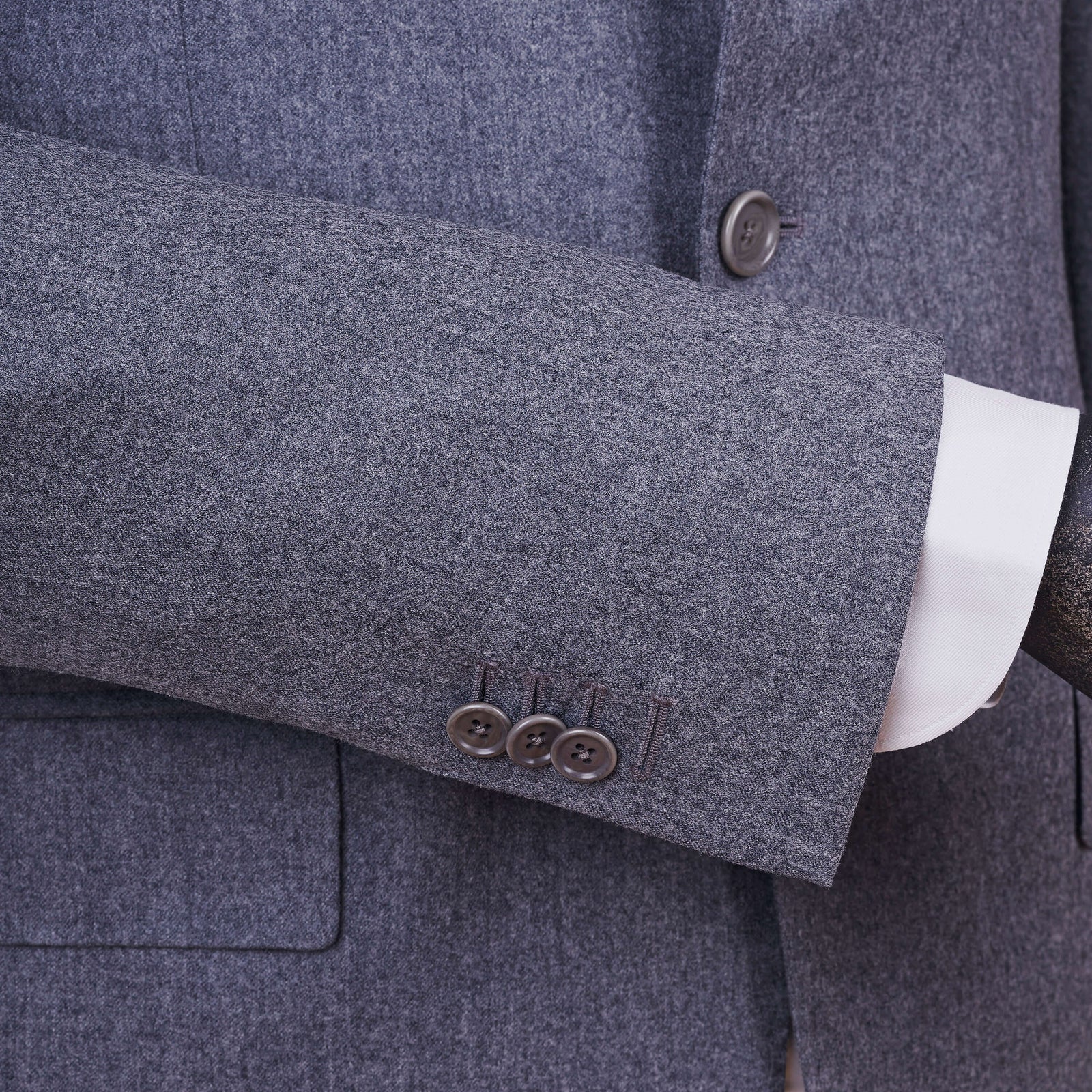Gaiola Napoli Grauer Winter Flanell Anzug