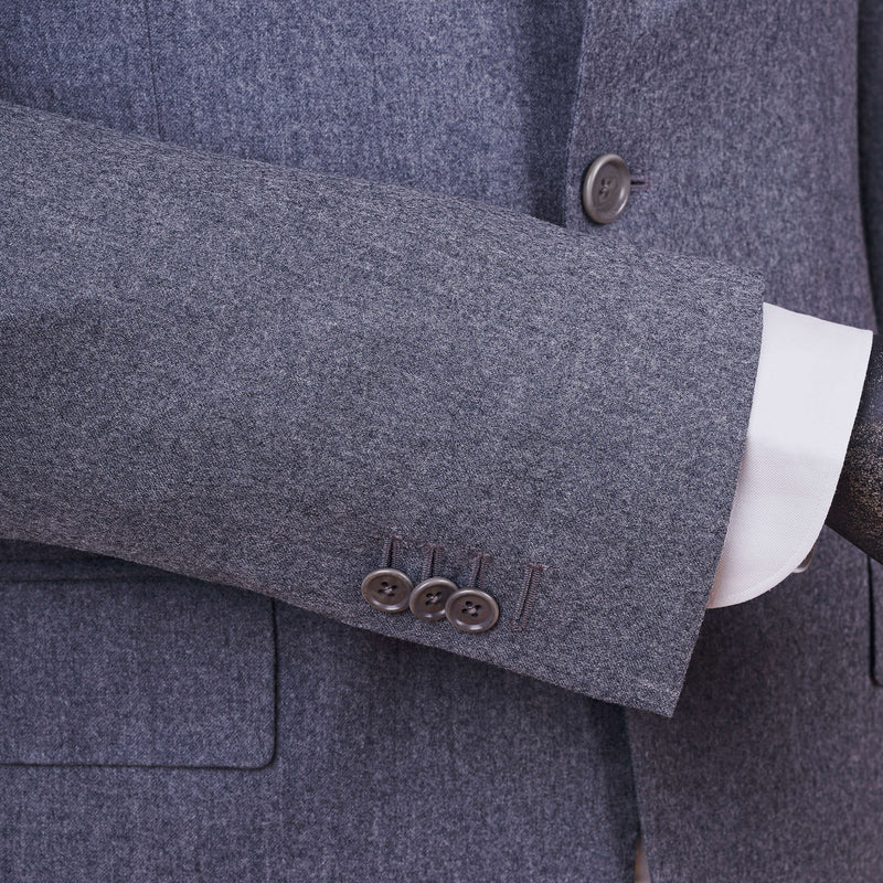 Gaiola Napoli Grauer Winter Flanell Anzug