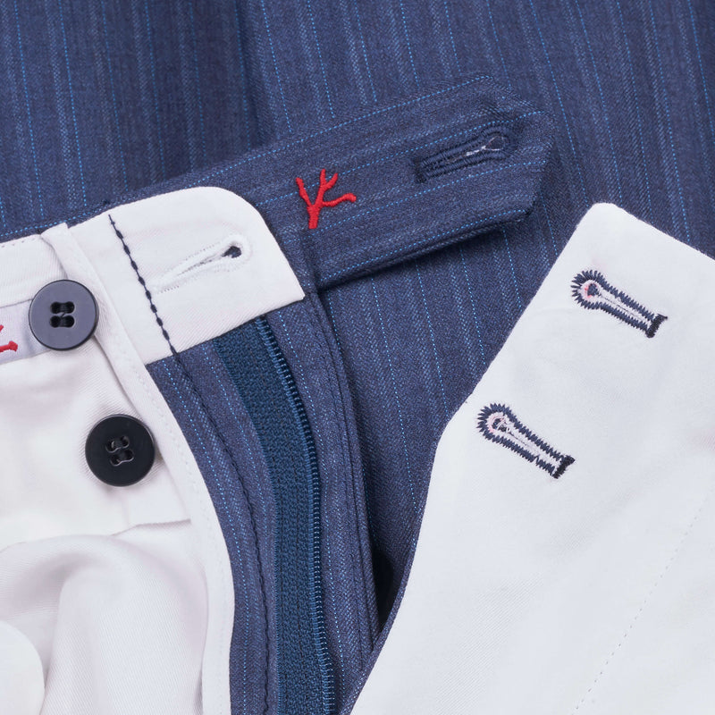 ISAIA Napoli, Schurwolle Peak Reversanzug Gestreift