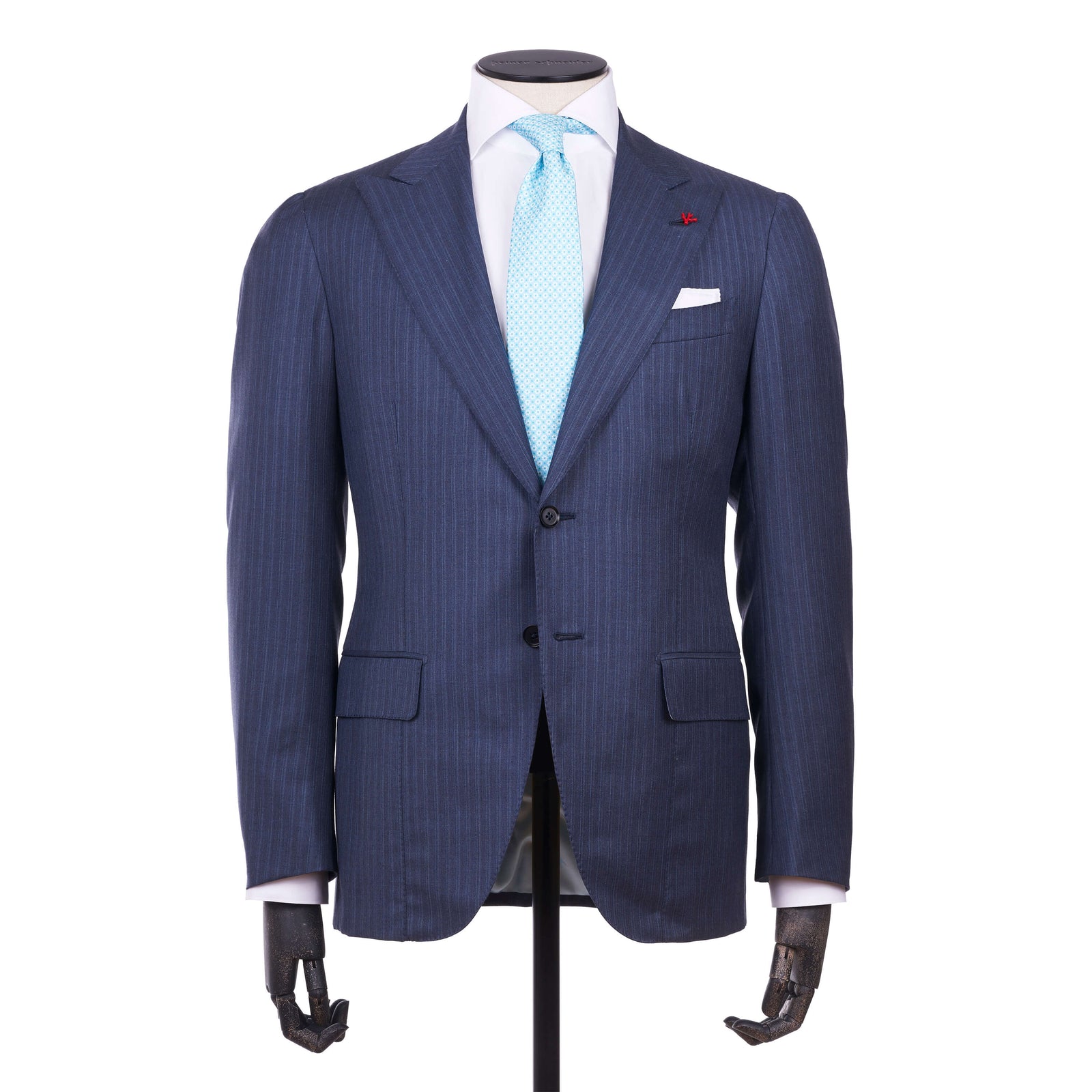 ISAIA Napoli, Schurwolle Peak Reversanzug Gestreift