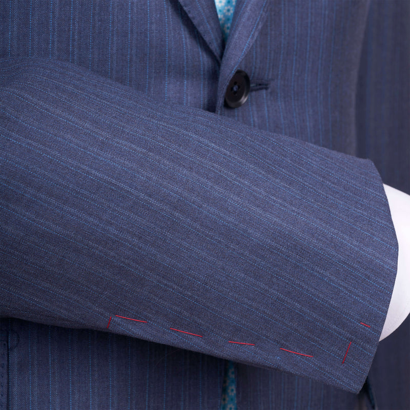 ISAIA Napoli, Schurwolle Peak Reversanzug Gestreift