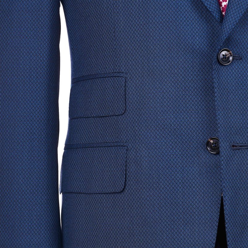 ISAIA Napoli klassischer Anzug mit edlem Birdseyemuster