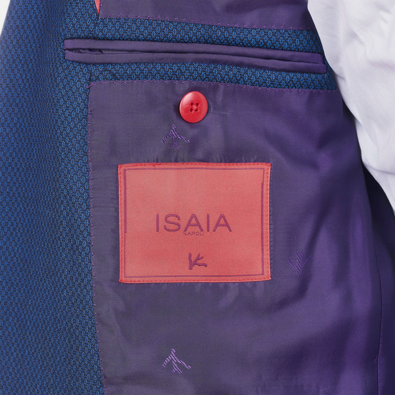 ISAIA Napoli klassischer Anzug mit edlem Birdseyemuster