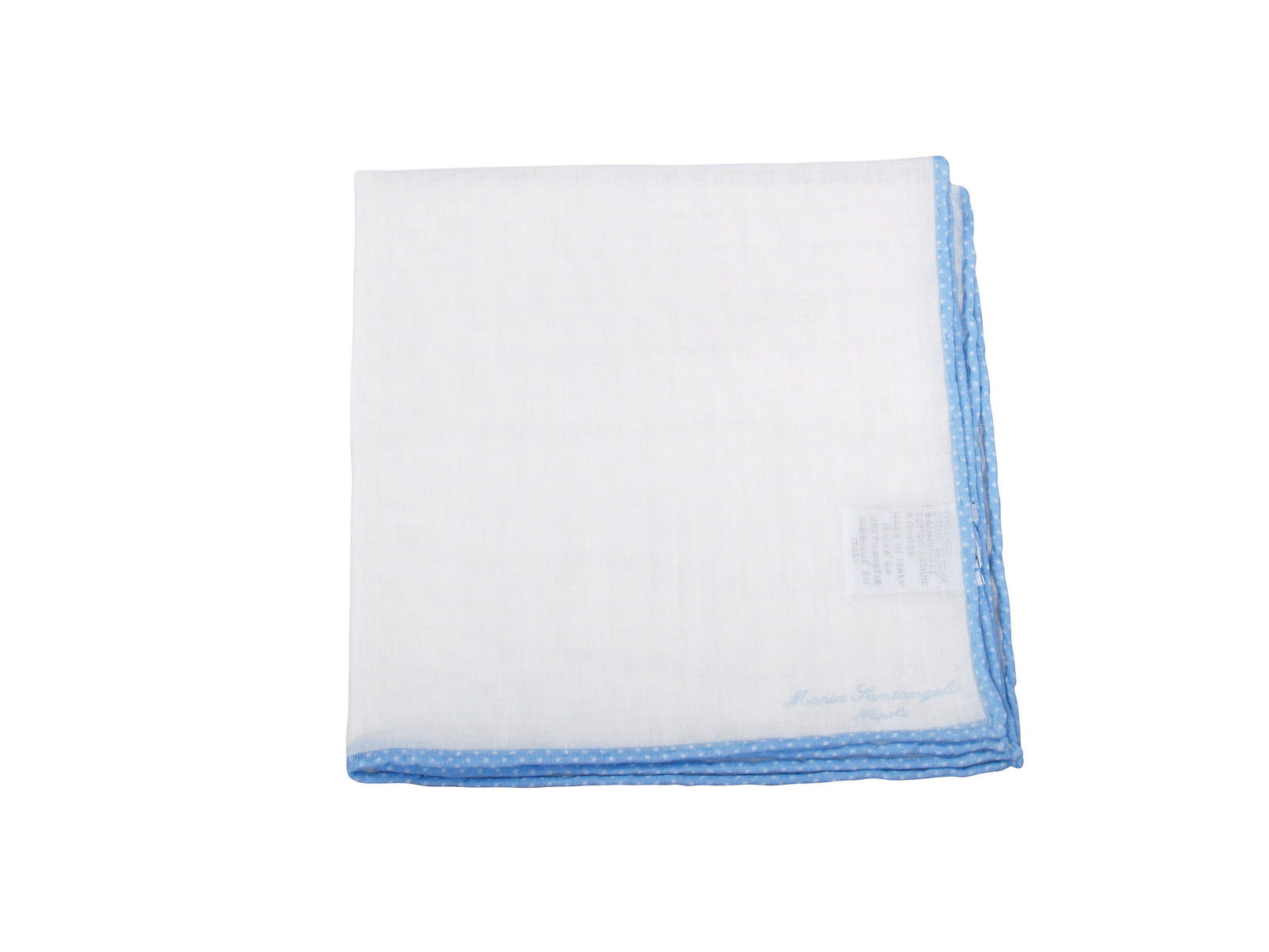Maria Santangelo Einstecktuch Weiß Himmelblau