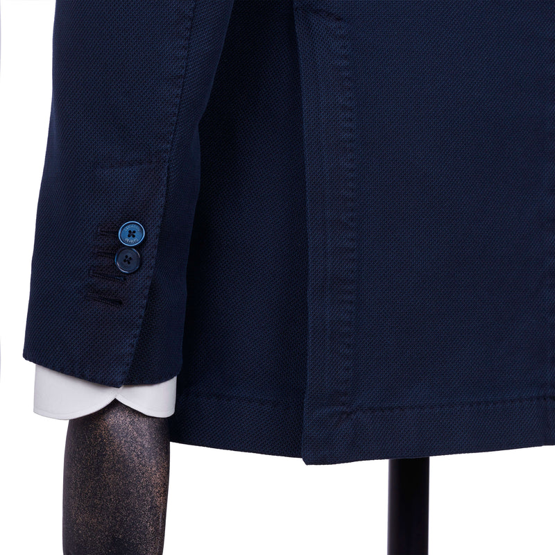 Santaniello Baumwolle schwarzblaues Sakko