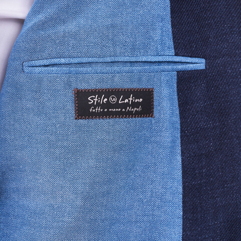 Stile Latino moderner Leinenanzug mit Peakrever