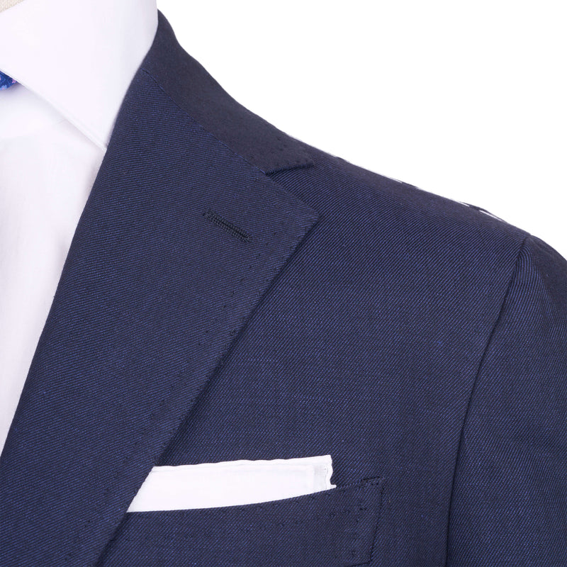 Stile Latino Napoli Leinen Baumwollsakko Blau
