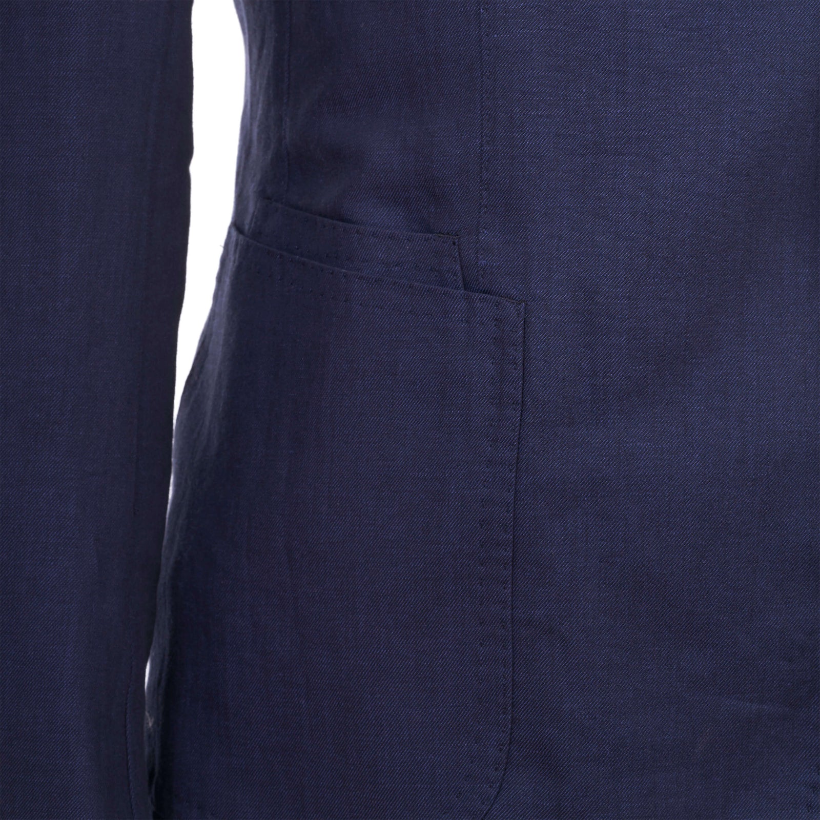 Stile Latino Napoli Leinen Baumwollsakko Blau