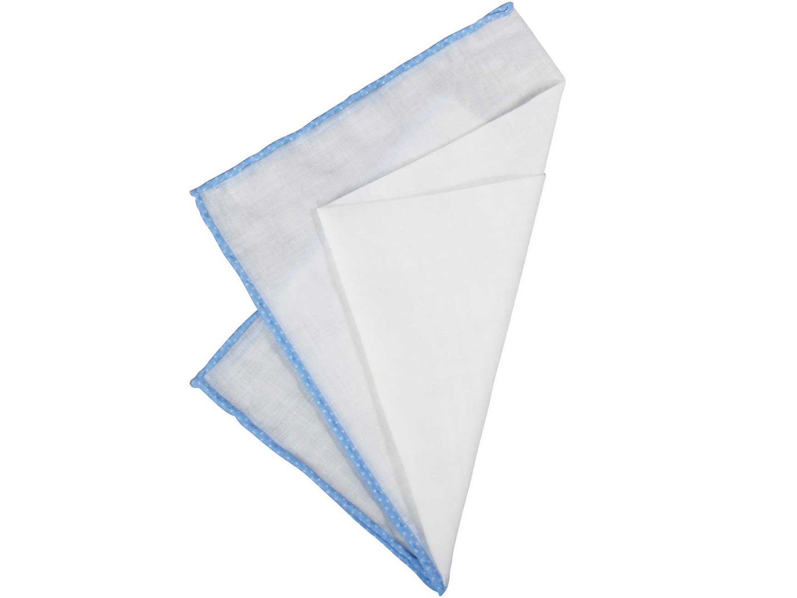 Maria Santangelo Einstecktuch Weiß Himmelblau