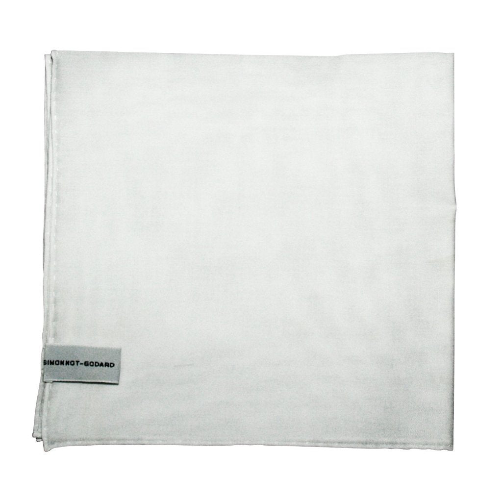 Simonnot Godard pocket square white