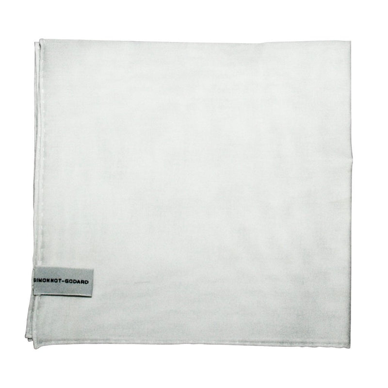 Simonnot Godard pocket square white