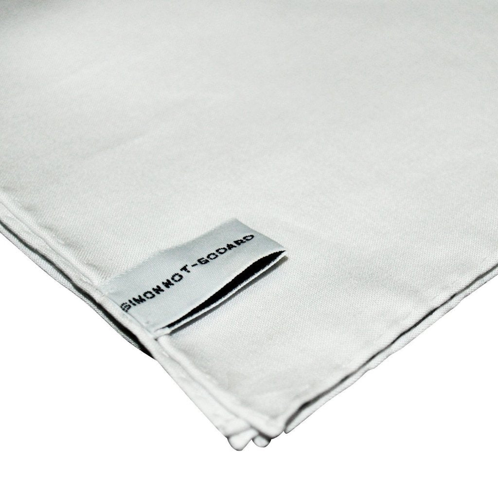 Simonnot Godard pocket square white