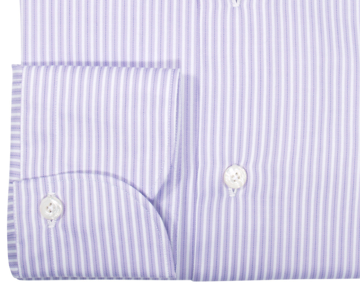 Finamore 1925 cotton shirt light purple striped slim Milano fit