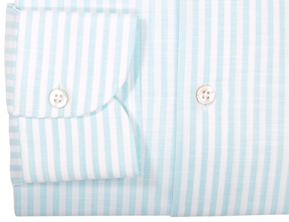 Maria Santangelo cotton shirt mint green striped