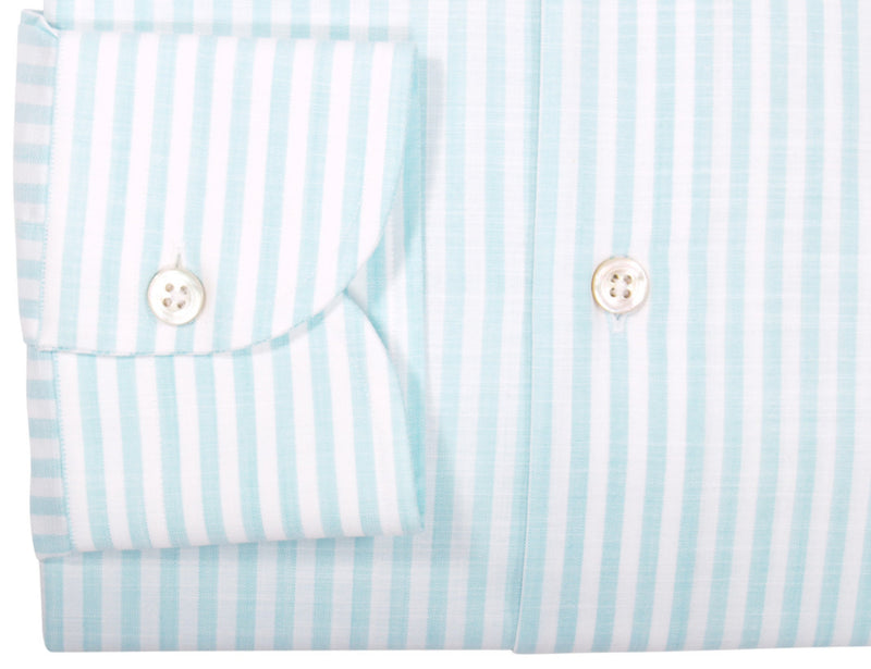 Maria Santangelo cotton shirt mint green striped