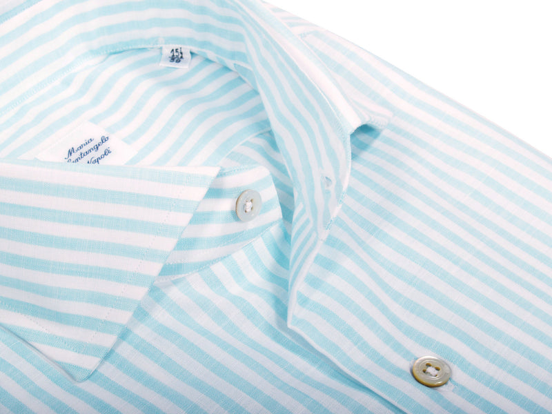 Maria Santangelo cotton shirt mint green striped