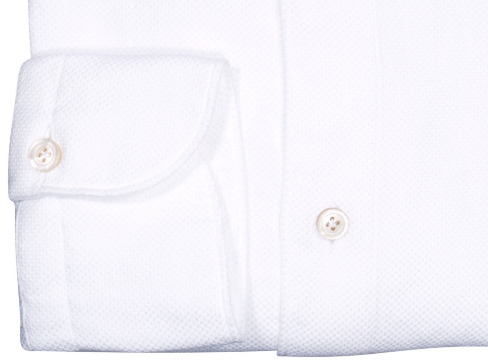 Finamore 1925 Washed piqué cotton shirt white model Tokyo